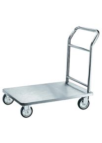 WAS Germany Plattform-Gep&auml;ckwagen aus Edelstahl 90x60cm, Gastronomie-Bedarf