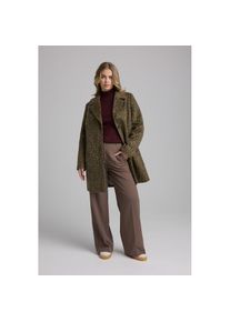 Manisa, Unisex, Manisa Fellimitatmantel mit Animal-Print und Reverskragen, leo, 40, Manisa Fakefurmantel in Leo-Optik