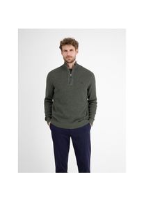 Lerros, Herren, Lerros Strickpullover mit Troyer-Reissverschluss, Stehkragen, nordic olive, M, Troyer in Strick-Optik von Lerros