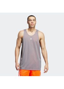 adidas Performance, Herren, adidas Performance Basketballtrikot &raquo;SELECT WARMUP J&laquo;, grau three, solar rot, M, Ein Trikot im Wendedesign mit einem Mix 