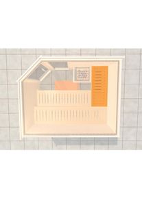 Weka Saunabank »Querliege 1«, BxT: 52x75 cm beige natur