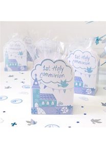 Amscan 8 coffrets cadeaux première communion bleus