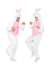 Widmann Erwachsenenkostüm Hase Funny Overall mit Kapuze weiß Größe XL