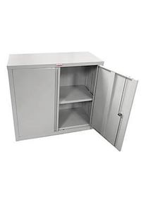 Stahlschrank Phoenix SCF0891GGK, faltbar, 1 Fachboden, Schlüsselschloss, B 915 x T 370 x H 830 mm, Stahl, lichtgrau RAL 7035