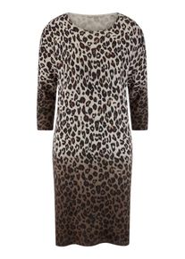 include - Strickkleid mit U-Boot-Ausschnitt, beige, Gr. 44, Schurwolle