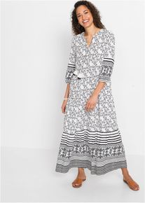 Maxikleid aus fließender Viskose in weiss, Grösse 34, bonprix