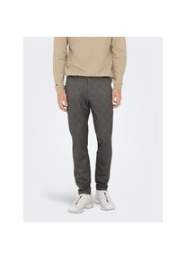 Only & Sons Only & Sons, Herren, ONLY & SONS Chinohose &raquo;ONSMARK PANT HERRINGBONE PRINT GW 3361BF&laquo;, hot fudge, 30, L&auml;nge 34, G&uuml;rtelschlaufen, Chino-inspirierter 