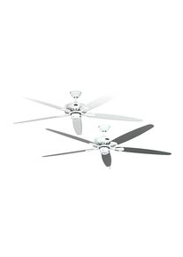Ventilatore a soffitto CLASSIC ROYAL, Ø rotore 1800 mm, verniciato bianco / verniciato grigio chiaro