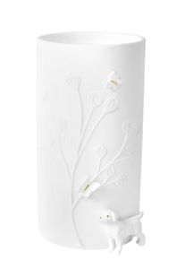 R&auml;der Vase Hund stehend R&auml;der