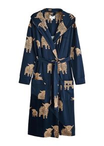 next, Femmes Robe de chambre, bleu marine / noisette