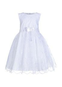 happy girls , Taufkleid, mit aufgesetzter Schleife vorne in der Taille , weiss , Leichtes Polyester-Material: Schnelltrocknend und formstabil für...
