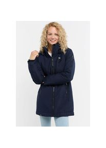 Ragwear , Outdoorjacke »DAKKOTA«, mit Kapuze, hinten etwas länger geschnitten als vorn , blau , Vegane, von PETA verifizierte Übergangsjacke...