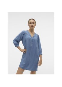Véro Moda Vero Moda , Minikleid »VMBREE 3/4 LOOSE TUNIC GA«, Sommerkleid, im Denim Look , blau , Weiches Tragegefühl durch 100% Lyocell