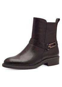 Tamaris , Stiefelette , Blockabsatz, Businessschuh mit eleganter Zierschnalle , braun , Klassische Stiefelette mit zweckmässigem Innenreissveschluss