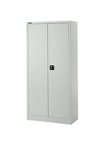 Schäfer Shop Schäfer Shop Pure Universalschrank, recycelter Stahl, 4 Böden, 5 OH, abschliessbar, B 800 x T 400 x H 1935 mm, lichtgrau RAL 7035