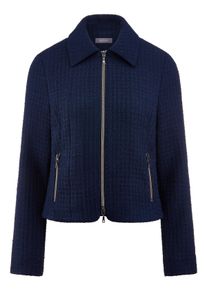 Basler - Kurzes Boucl&eacute;-J&auml;ckchen, blau, Gr. 46, Kunstfaser