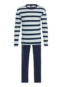 H.I.S. H.I.S, Hommes Pyjama long, bleu / gris