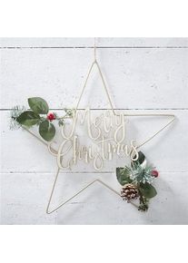 Etoile en métal Joyeux Noël 32cm