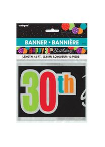 UNIQUE Joyeux 30ème anniversaire Bannière Cheers 365cm