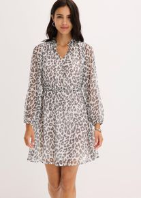 Chiffonkleid in weiss, Gr&ouml;sse 36, bonprix