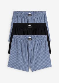 Lockere Jersey Boxershorts (3er Pack) in schwarz, Grösse 5 (M), 100% Baumwolle, bonprix