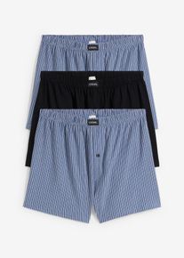 Lockere Jersey Boxershorts aus Baumwolle (3er Pack) in schwarz, Grösse 10 (4XL), 100% Baumwolle, bonprix