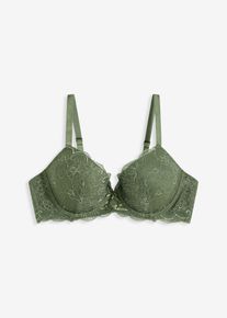 Schalen-BH mit zarter Spitze in gr&uuml;n, Gr&ouml;sse 95C, bonprix