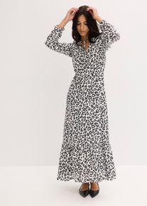 Maxikleid aus reiner Viskose in weiss, Grösse 50, bonprix