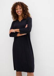 Shirtkleid aus fließender Viskose in schwarz, Grösse 44/46 (L), bonprix