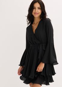 Tunika-Kleid mit V-Ausschnitt in schwarz, Gr&ouml;sse 46, bonprix