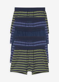 Boxershorts mit weicher Bio-Baumwolle (5er Pack) in blau, Grösse 92/98, 95% Baumwolle, bonprix