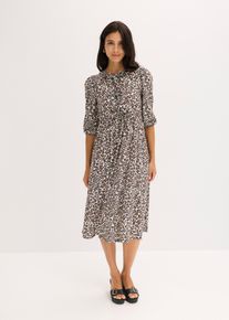 Jerseykleid in beige, Gr&ouml;sse 44/46 (L), bonprix