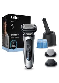 Braun , Elektrorasierer »Series 6 62-S7650CC«, Smart Care Center, 2 St. Aufsätze, 100% wasserdicht, mit 4in1 SmartCare Center, +2 Aufsätze ,...