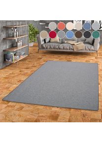 my home Teppich »Fortis, Schlinge, Made in Netherlands« rechteckig 5 mm Höhe Uni Farben, gekettelt, auch als Läufer, strapazierfähig, Wohnzimmer , grau ,...
