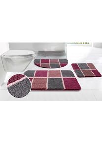 my home Badematte »Anna mit Kachelmuster, Badvorleger, Badezimmer Teppich, Duschvorleger«, rutschhemmend beschichtet, strapazierfähig, Badteppich,...