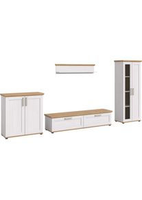 Home Affaire , Wohnwand »Cosenza«, (Set, 4 St.), Cosenza, Breite: 336 cm, Vitrine, Highboard, Lowboard, Wandboard , Masse B/H/T ca.: 336 x 161 x 40...