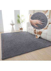 my home Hochflor-Teppich »Microfaser Teppich Magong, besonders weich, sehr feiner Flor« rechteckig 25 mm Höhe uni, Wohnzimmer, Schlafzimmer, Kinderzimmer,...