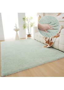 my home Hochflor-Teppich »Microfaser Teppich Magong, besonders weich, sehr feiner Flor« rechteckig 25 mm Höhe uni, Wohnzimmer, Schlafzimmer, Kinderzimmer,...