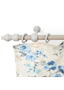 SN DECO GROUP, SN DECO GROUP Gardinenstange &raquo;Filigrano&laquo; 1 l&auml;ufig-l&auml;ufig Fixmass 28 mm, Holz, verschiedene L&auml;ngen und Farben, Komplettset, grau 