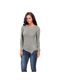 Rick Cardona by heine , Rundhalspullover »Rundhals-Pullover« , grau , Trendstarker Asymmetrischer Look mit Zipper