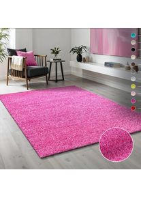 Hochflor-Läufer »LOCA« rechteckig 30 mm Höhe Wohnzimmer, Langflor, Shaggy, Schlafzimmer , pink , Sanat , Obermaterial: 100% Polypropylen
