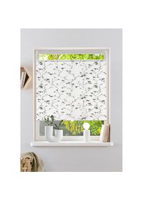 Plissee »MINNA« Lichtschutz ohne Bohren verspannt im Fixmass mit Floralem Print, Klemmträger NEUHEIT! , grau , my home , Obermaterial: 100% Polyester