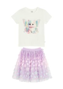 Cool Club, Filles Set, bleu clair / violet / rose clair / blanc cass&eacute;