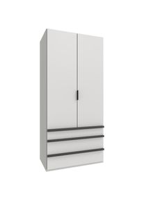 wimex Falttürenschrank »Oxford by fresh to go, in 3 Breiten und 2 Höhen, Made in Germany«, (mit Schubladen, wahlweise mit oder ohne Spiegel), mit...