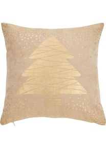 Dekokissen »Snowfall«, Kissenhülle mit Glanzdruck , beige , done.