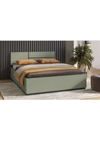 Bettgestell »Cross, moderner Bettrahmen«, Doppelbett in zwei Grössen, stabiles Bettgestell , grün , Home Affaire