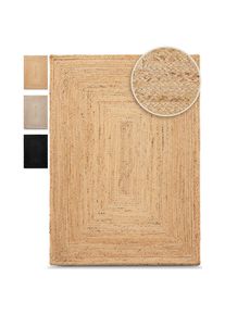 Teppich »Nele Juteteppich Naturfaser« rechteckig 6 mm Höhe geflochtener Wendeteppich aus 100% Jute, quadratisch und als Läufer , beige , carpetfine...