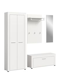 Inosign , Garderoben-Set »Aosta«, (Set, 4 St.), Aosta, Höhe 191 cm, 4-tlg. Garderobenset, Flur, Diele , weiss , Masse B/H/T ca.: 184 x 191 x 35 cm...