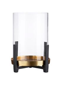 Windlicht »Nuro«, (1 St.), aus Aluminium, mit Glaseinsatz , goldfarben , Gilde
