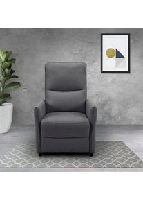 Relaxsessel »CURRIE, mit Liegefunktion, Webstoff-Bezug, Federkern,«, Ruhe-Sessel, Lese-Sessel, TV-Sessel , grau , Inosign